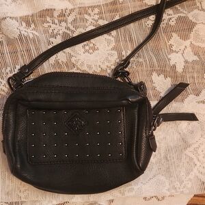 Black Leather Crossbody Bag SIMPLY VERA